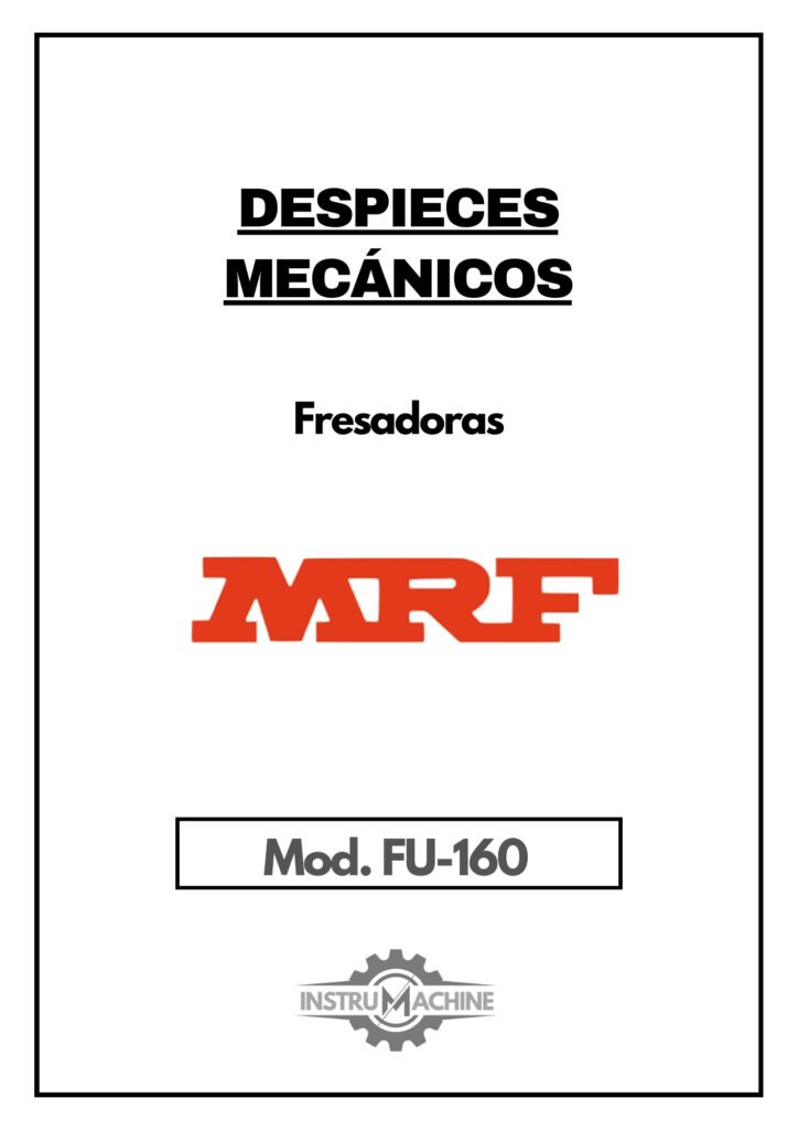 Portada Despieces Fresadora MRF FU-160