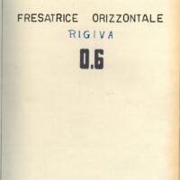 Fresadora Riva U6-2 Manual de instrucciones Fresadora OFFICINE RIVA - VARESE Riva U6