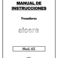 Manual de instrucciones Fresadora ALCERA 6 S