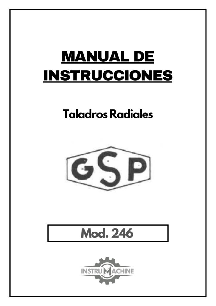 Portada Manual Taladro GSP 246