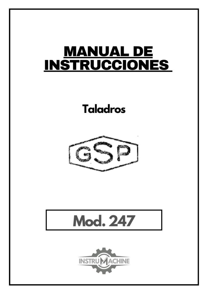 Portada Manual Taladro GSP 247