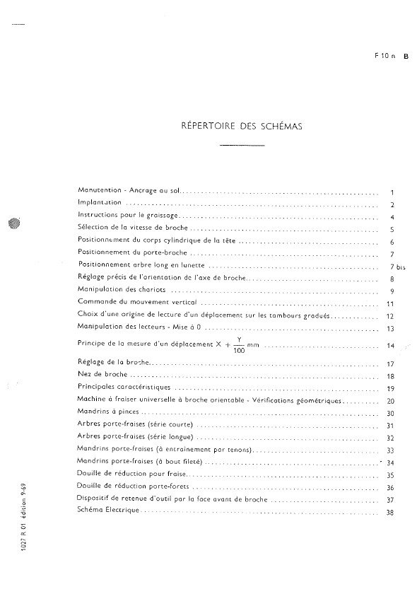 Gambin mod. 10N-2 Manual de instrucciones Fresadora GAMBIN 10N