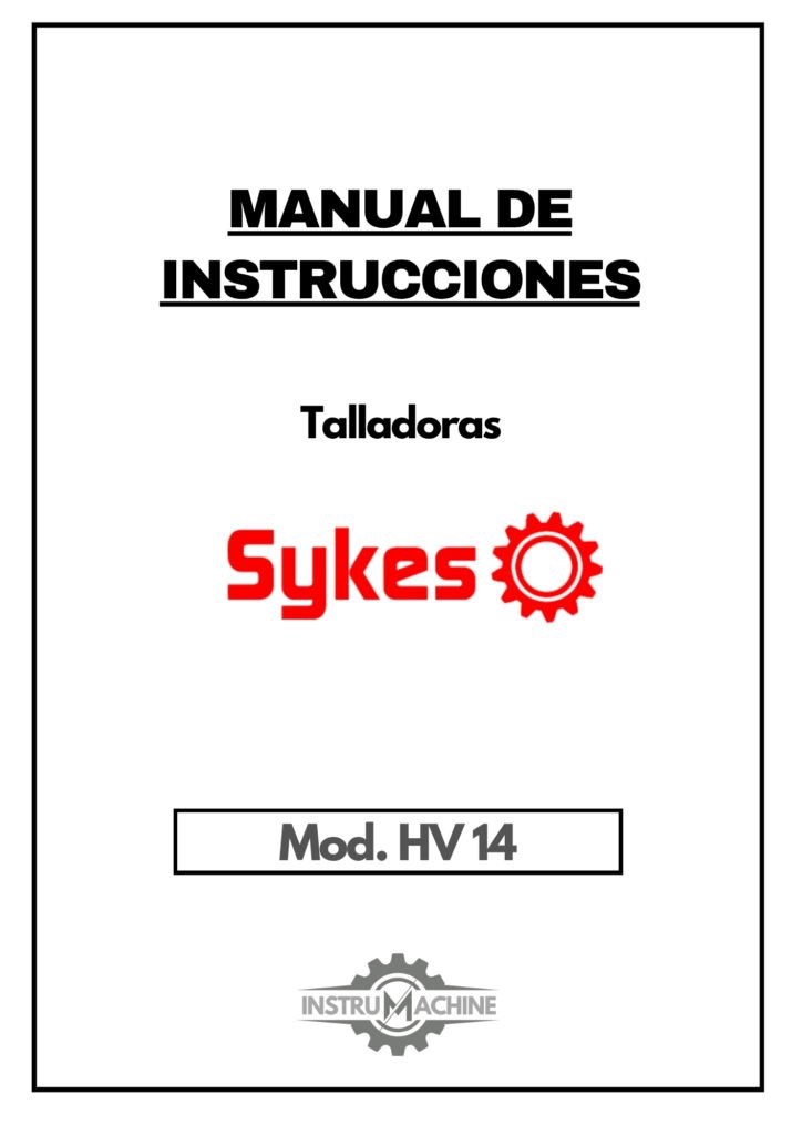 Portada Manual Talladora SYKES HV 14