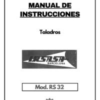 Manual Taladro IRSASA RS 32