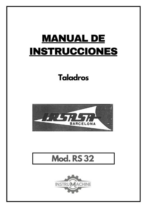 Irsa RS 32-1 Manual Taladro IRSASA RS 32