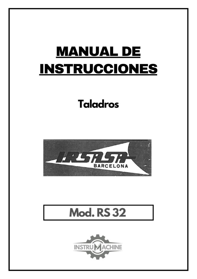 Manual Taladro IRSASA RS 32
