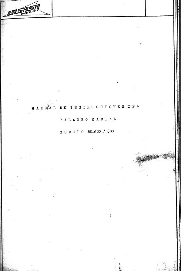 Manual Taladro IRSASA RS 32