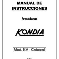 KV-1 Manual de instrucciones Fresadora KONDIA KV - Cabezal