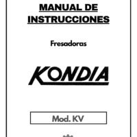 Manual de instrucciones Fresadora KONDIA KV - Cabezal