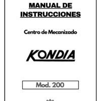 Kondia 200-1 Despieces eléctricos Centro de Mecanizado KONDIA 200