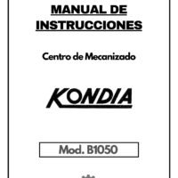 Kondia B 1050-1 Manual de instrucciones Centro de Mecanizado KONDIA B1050