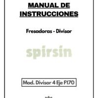 Manual de instrucciones Fresadora KONDIA SPIRISIN - Divisor 4 eje F170