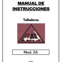 Manual Talladora LLAR 2A