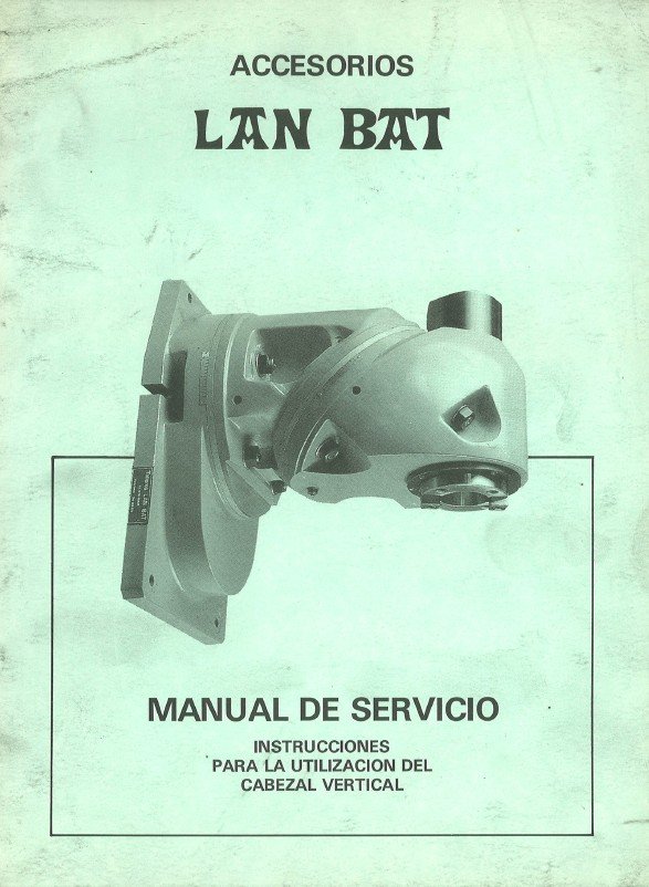 Manual de instrucciones Fresadora LAN BAT Cabezal Vertical