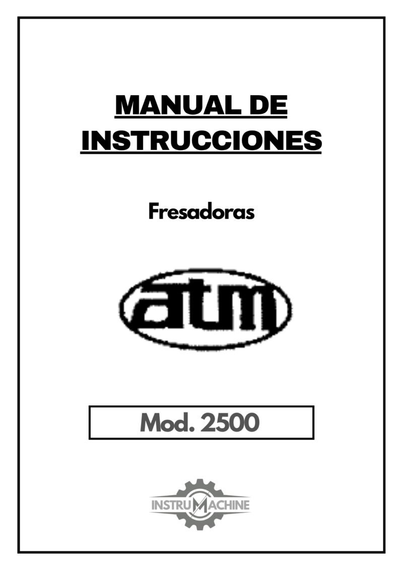 Manual de instrucciones Fresadora ATM SERIES 2500