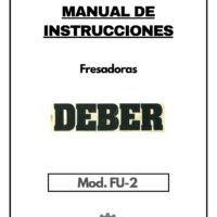 Manual de instrucciones Fresadora DEBER FU-2