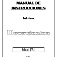 Manual Taladro MECATÉCNICA TR1