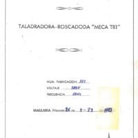 Manual Taladro MECATÉCNICA TR1