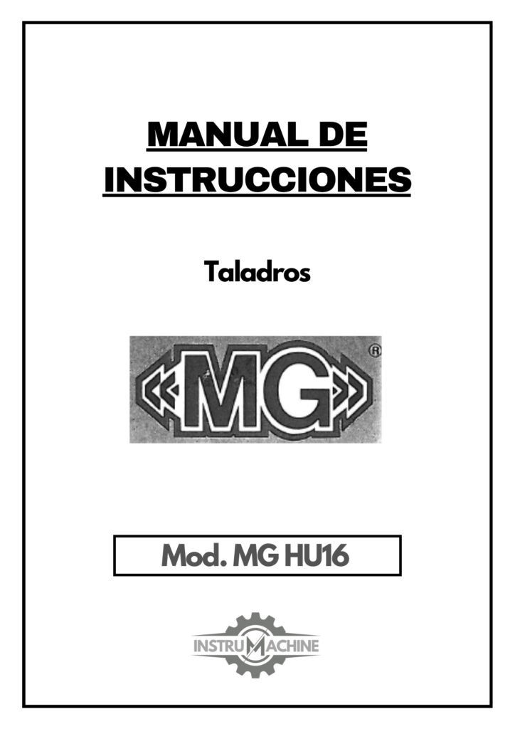 Portada Manual Taladro MG HU16