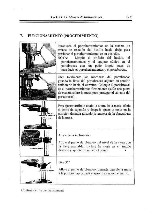Manual Taladro MG HU16