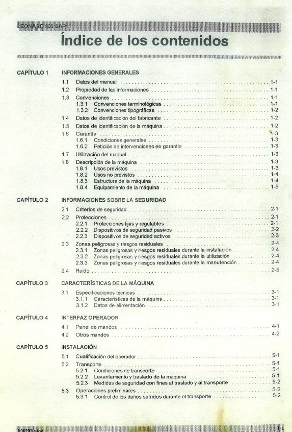 Manual Sierra MG 300SAP