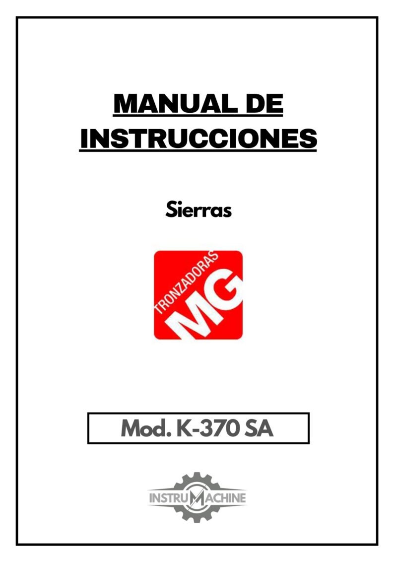 Manual Sierra MG K-370 SA