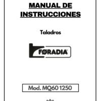 Manual Taladro FORADIA MQ60 1250