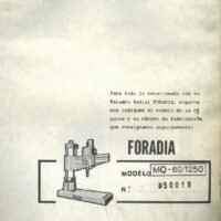 Manual Taladro FORADIA MQ60 1250