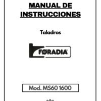 Manual Taladro FORADIA MS60 1600