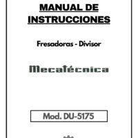 Manual de instrucciones Fresadora MECA DU-5175