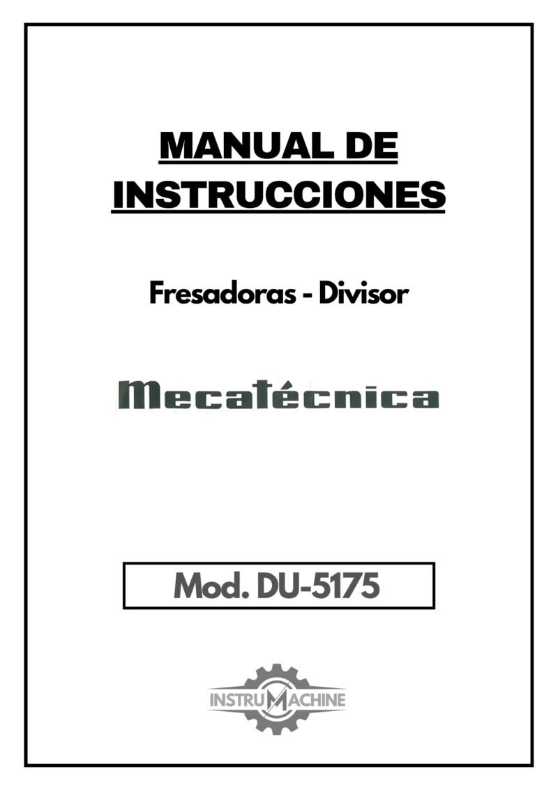 Manual de instrucciones Fresadora MECA DU-5175