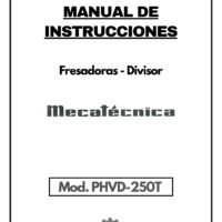Manual de instrucciones Fresadora MECATÉCNICA PHVD-250T