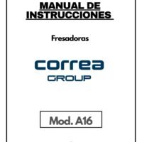 Nicolas Correa mod. A16-1 Manual de instrucciones Fresadora NICOLAS CORREA A16
