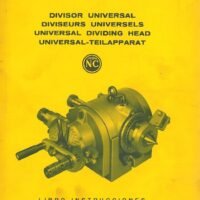 Manual de instrucciones Fresadora NICOLÁS CORREA Divisor Universal
