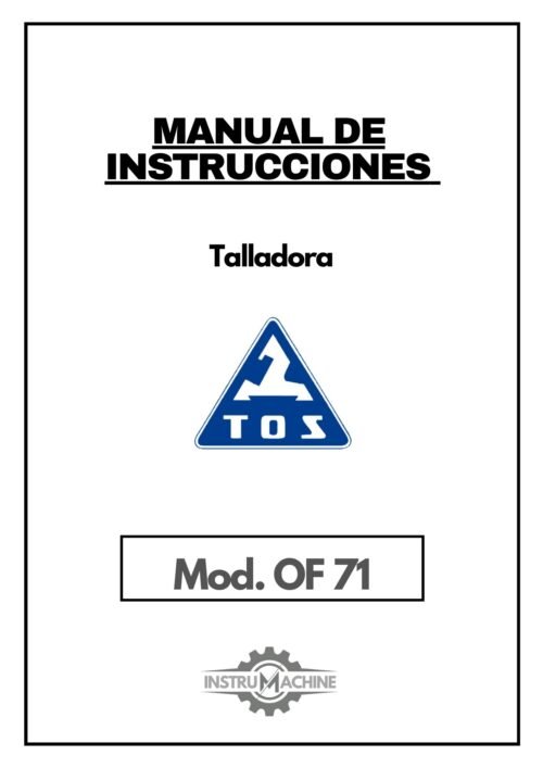Manual Talladora TOS OF 71