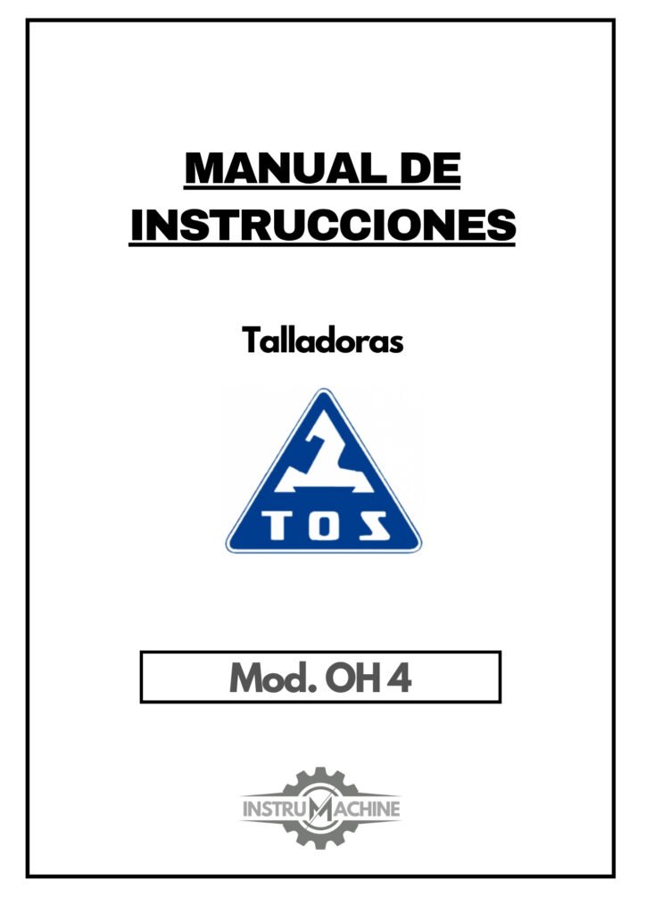 Portada Manual Talladora TOS OH 4