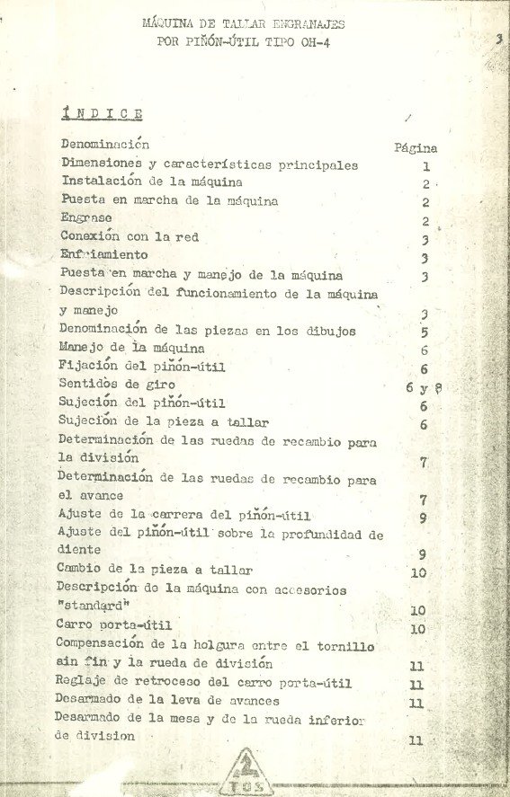 OH 4-3 Manual Talladora TOS OH 4