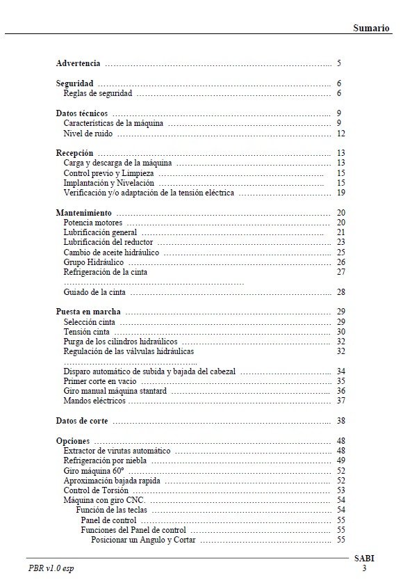 Manual Sierra SABI PBR 450/600- 550/1000-700/1300
