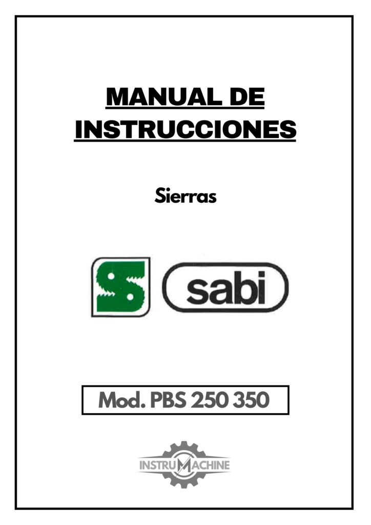 Portada Manual Sierra SABI PBS 250 350