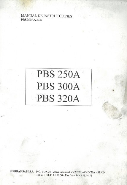 Manual Sierra SABI PBS 250 350