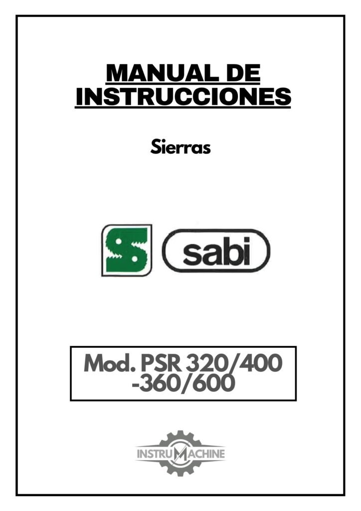 Portada Manual Sierra SABI PSR 320/400-360/600