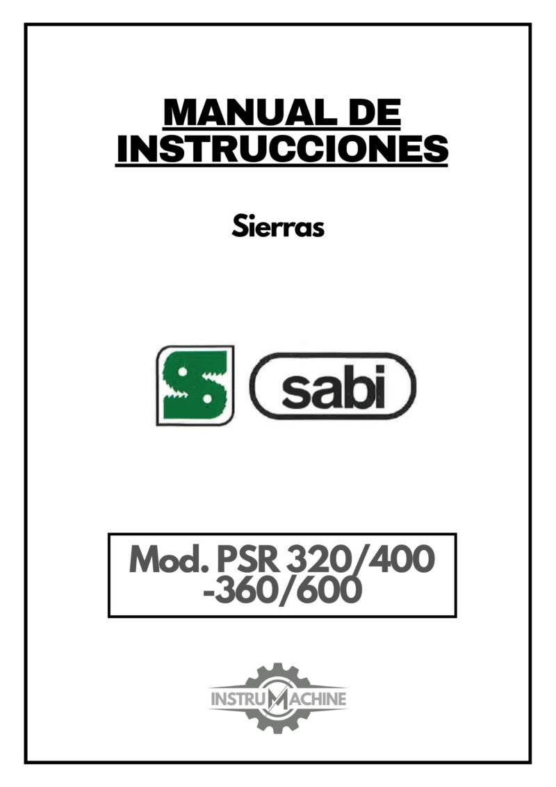 PSR-1 Manual Sierra SABI PSR 320/400-360/600