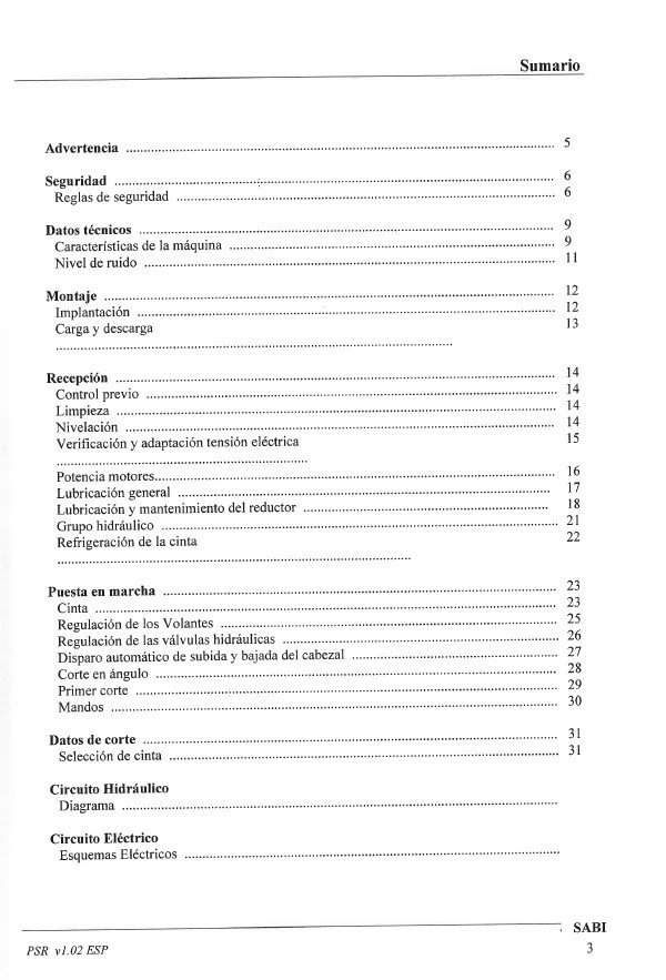 PSR-2 Manual Sierra SABI PSR 320/400-360/600