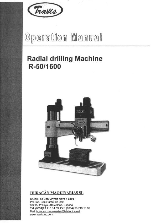 R50-1600-2 Manual Taladro TRAVIS R50-1600