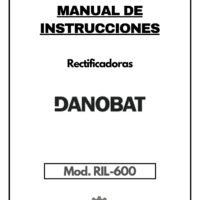 Rectificadora RIL-600-1 Manual de instrucciones DANOBAT RIL-600 | Rectificadoras