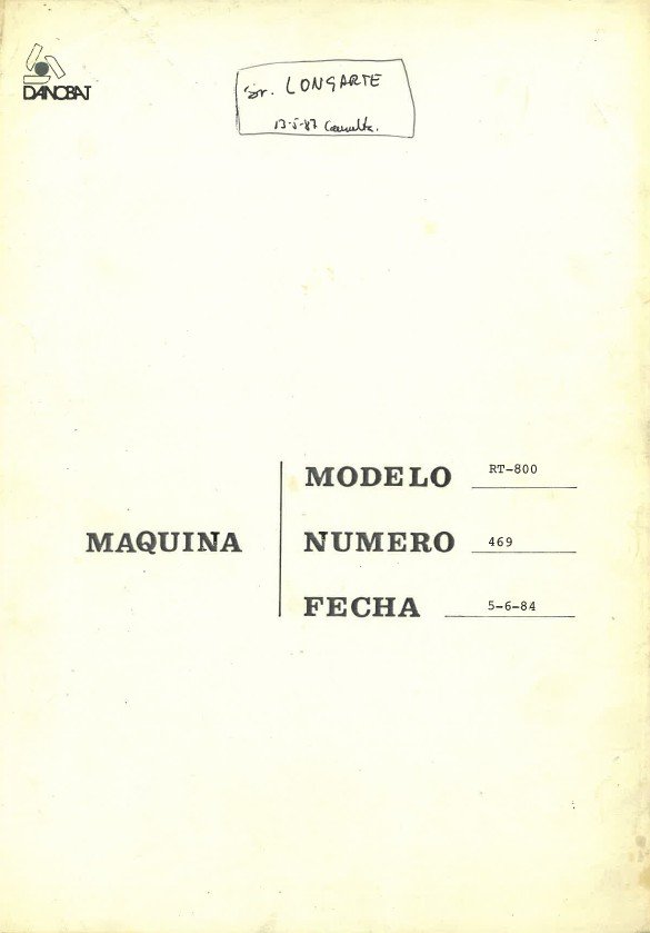 Manual de instrucciones DANOBAT RT-800 | Rectificadoras