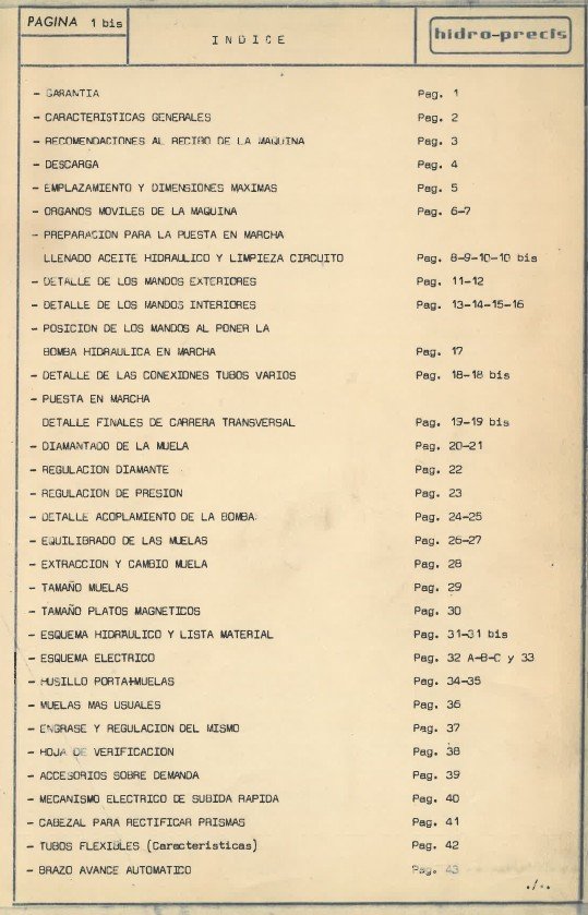 Manual de instrucciones HIDRO-PRECIS RSPB-1200 | Rectifi tang