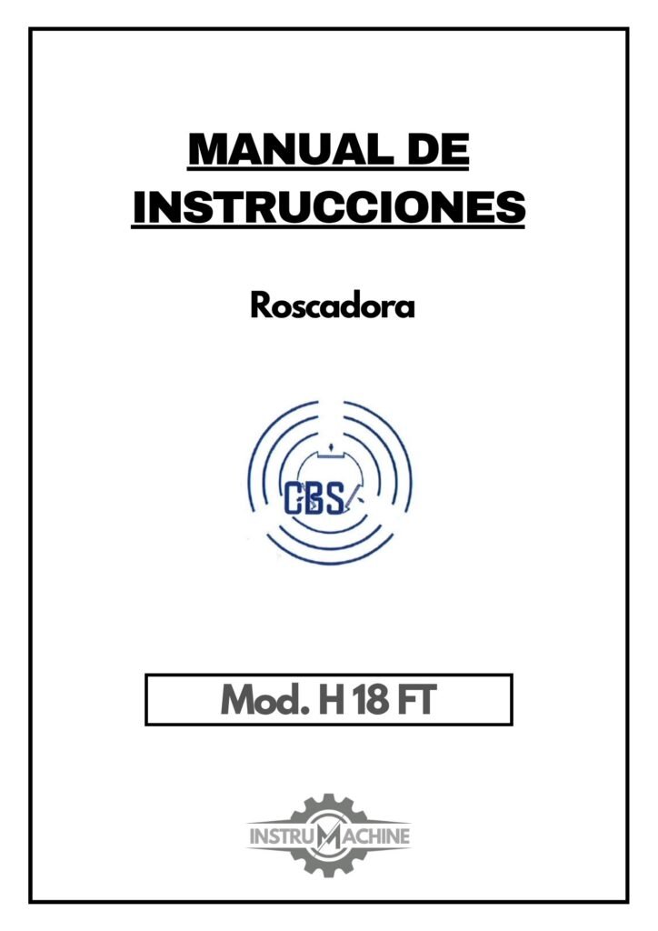 Portada Manual de instrucciones CBS H 18 FT | Roscadoras hidráulicas