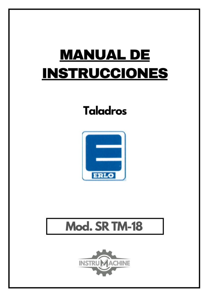 Portada Manual Taladro ERLO SR TM-18