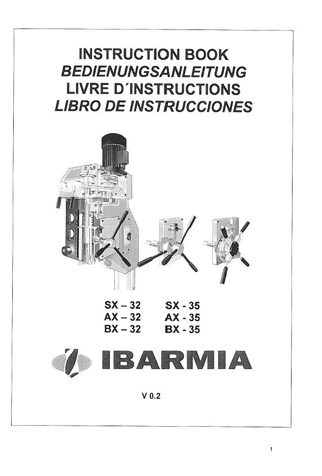 Manual Taladro IBARMIA SX 32-35 / AX 32-35 / BX 32-35